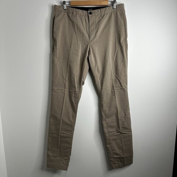 THEORY Tech Zaine Neoteric Pant Men's Size 32 Travel Stretch Chino Tan Beige